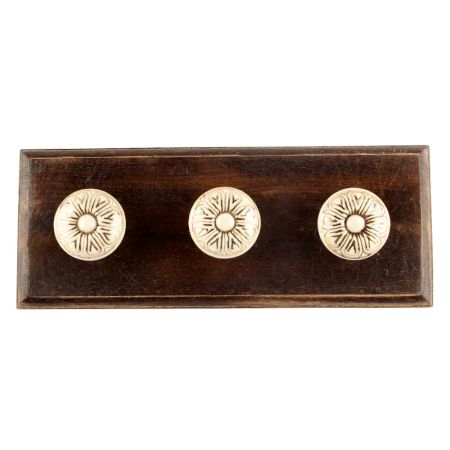 Golden Flower Ceramic Wooden Hook Online